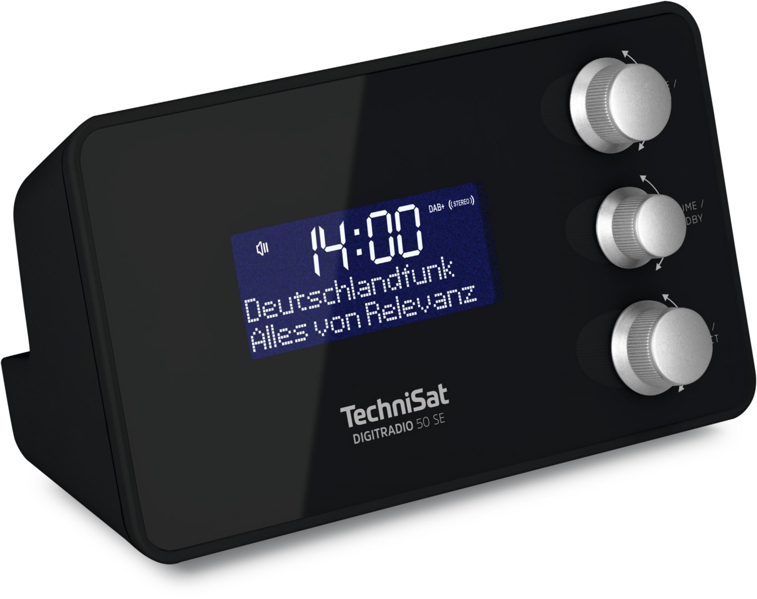 TechniSat DigitRadio 50 SE DAB+/UKW Uhrenradio mit LCD-Display schwarz