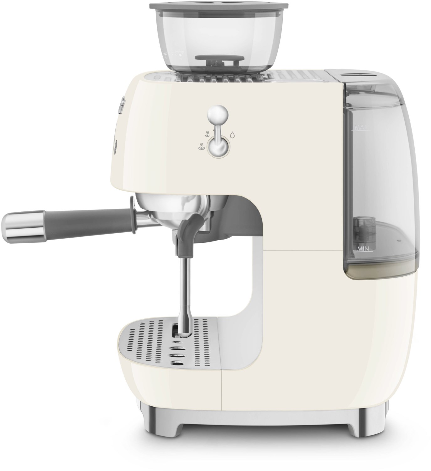 Smeg Espressomaschine EGF03CREU mit integriertem Mahlwerk creme
