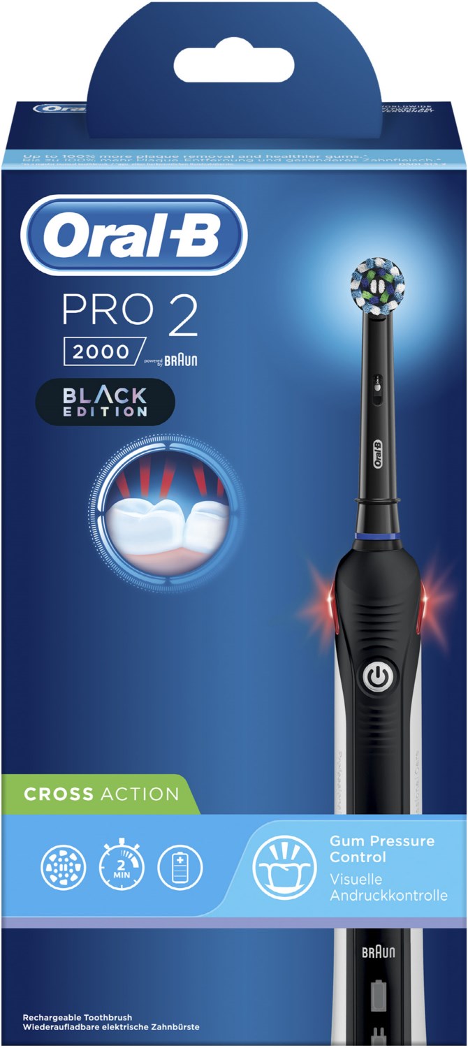 Braun Oral-B Pro 2 - 2000 Elektrische Zahnbürste schwarz