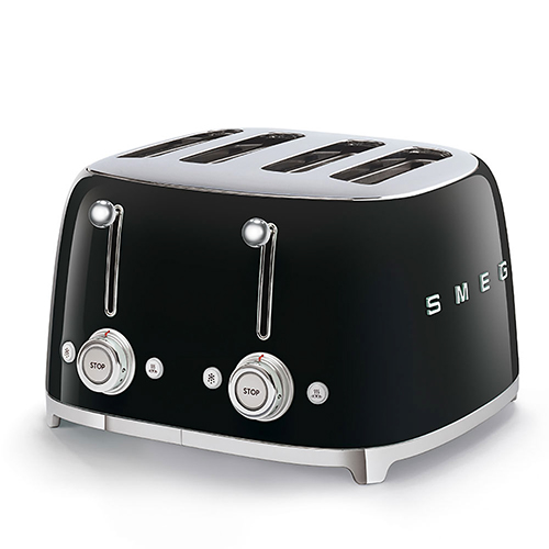 Smeg Toaster 4-Schlitz 50's Retro Style TSF03BLEU Schwarz