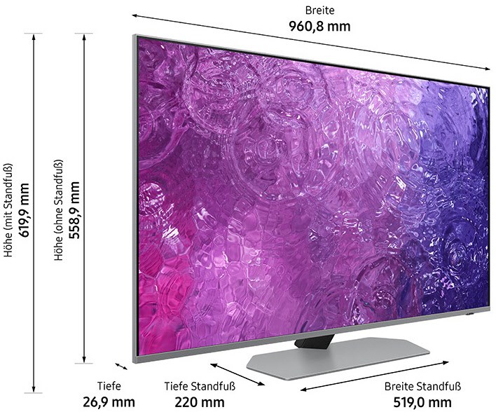 Samsung Neo QLED TV UHD 4K 43 Zoll (108 cm) eclipsesilber