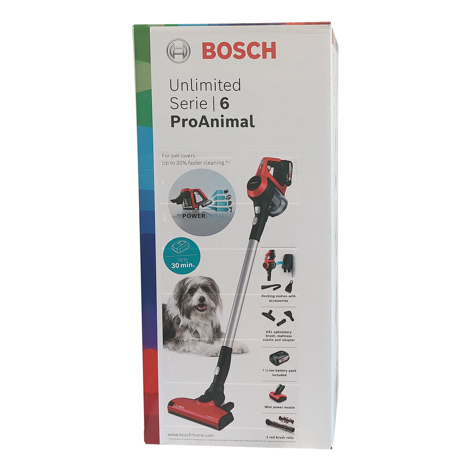Bosch Serie 6 Akku-Staubsauger Unlimited Pro Animal rot