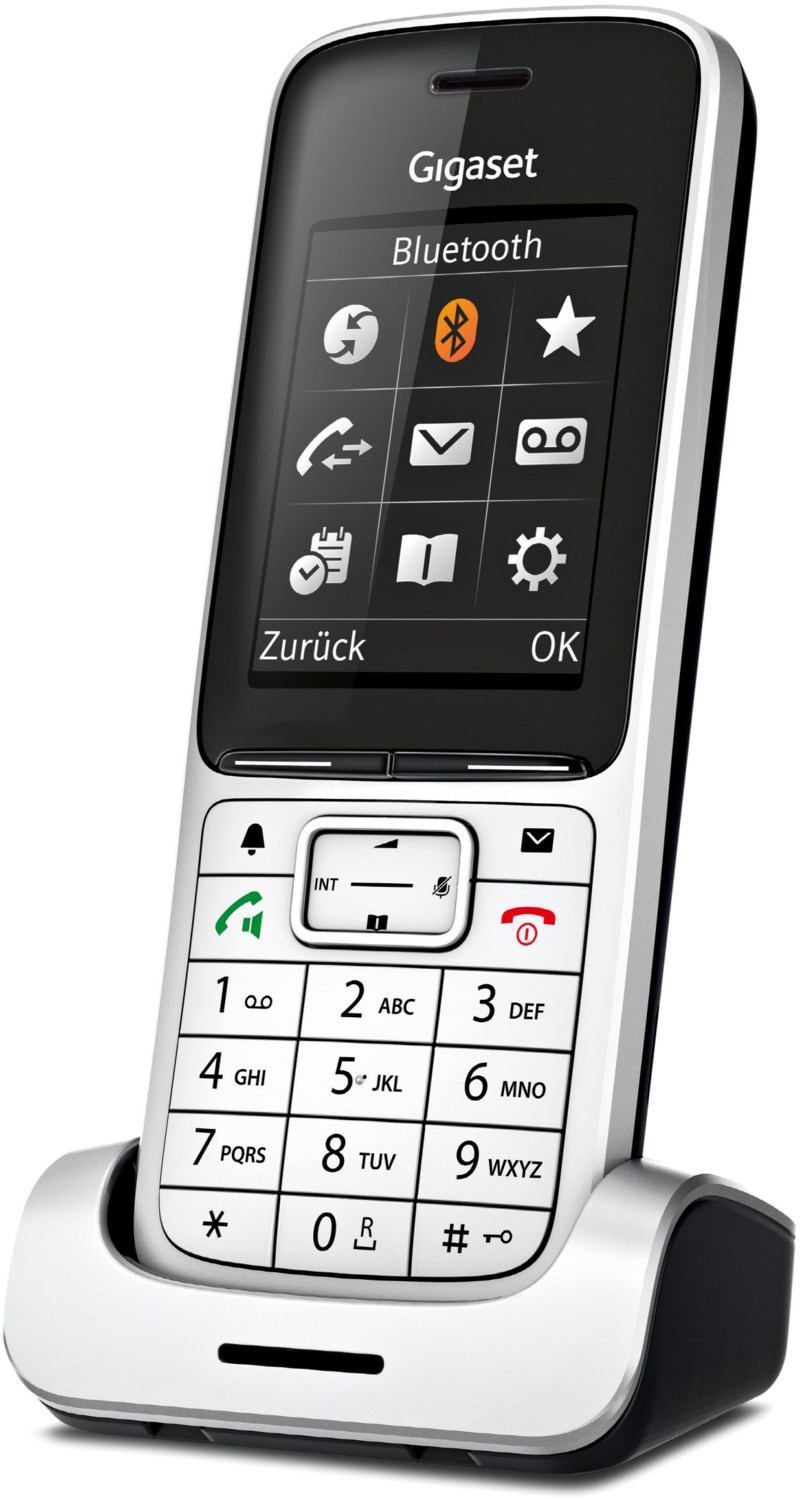 Gigaset SL450HX Schnurloses Telefon analog, platin/schwarz