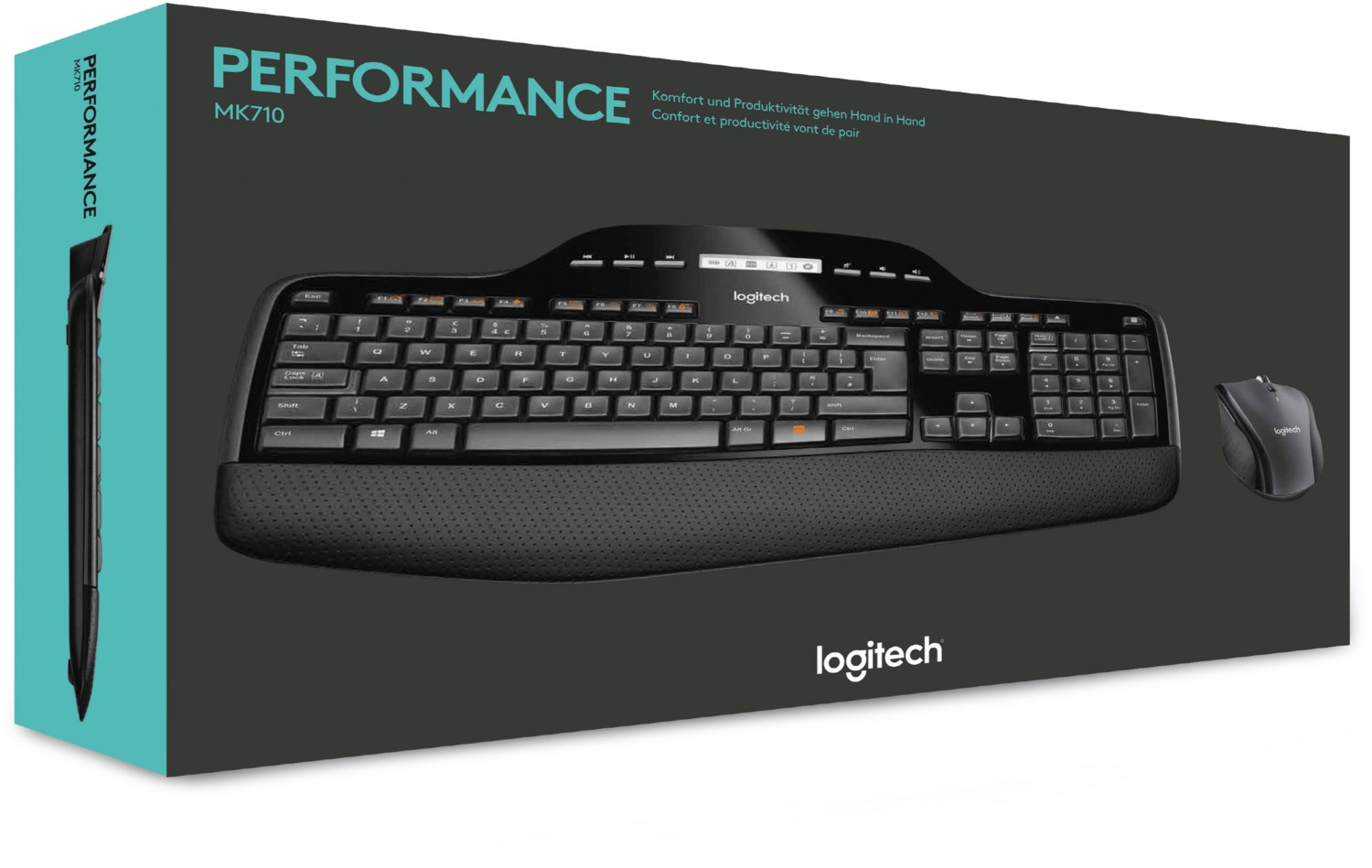 Logitech MK710 Kabelloses Tastatur/Maus-Set Quertz schwarz
