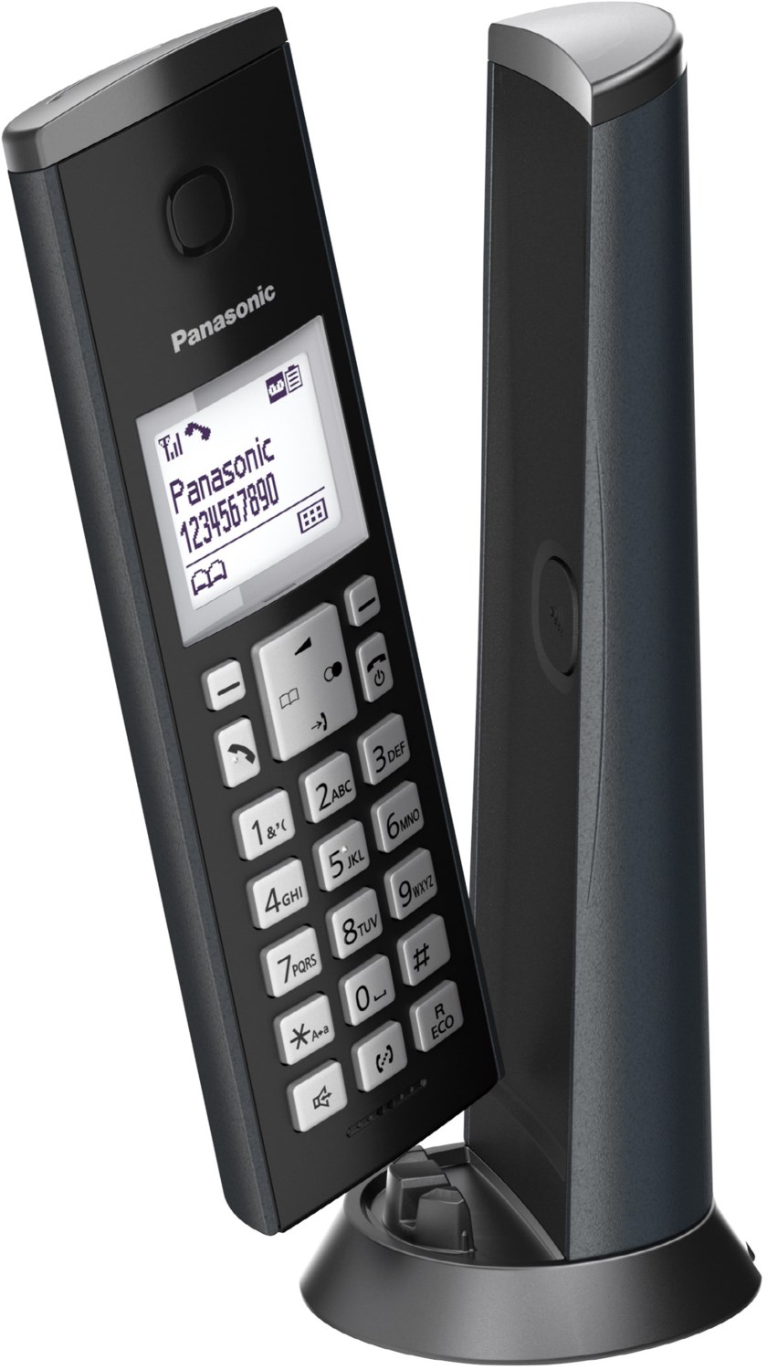 Panasonic KX-TGK220GM schnurloses Telefon mit Anrufbeantworter mattschwarz