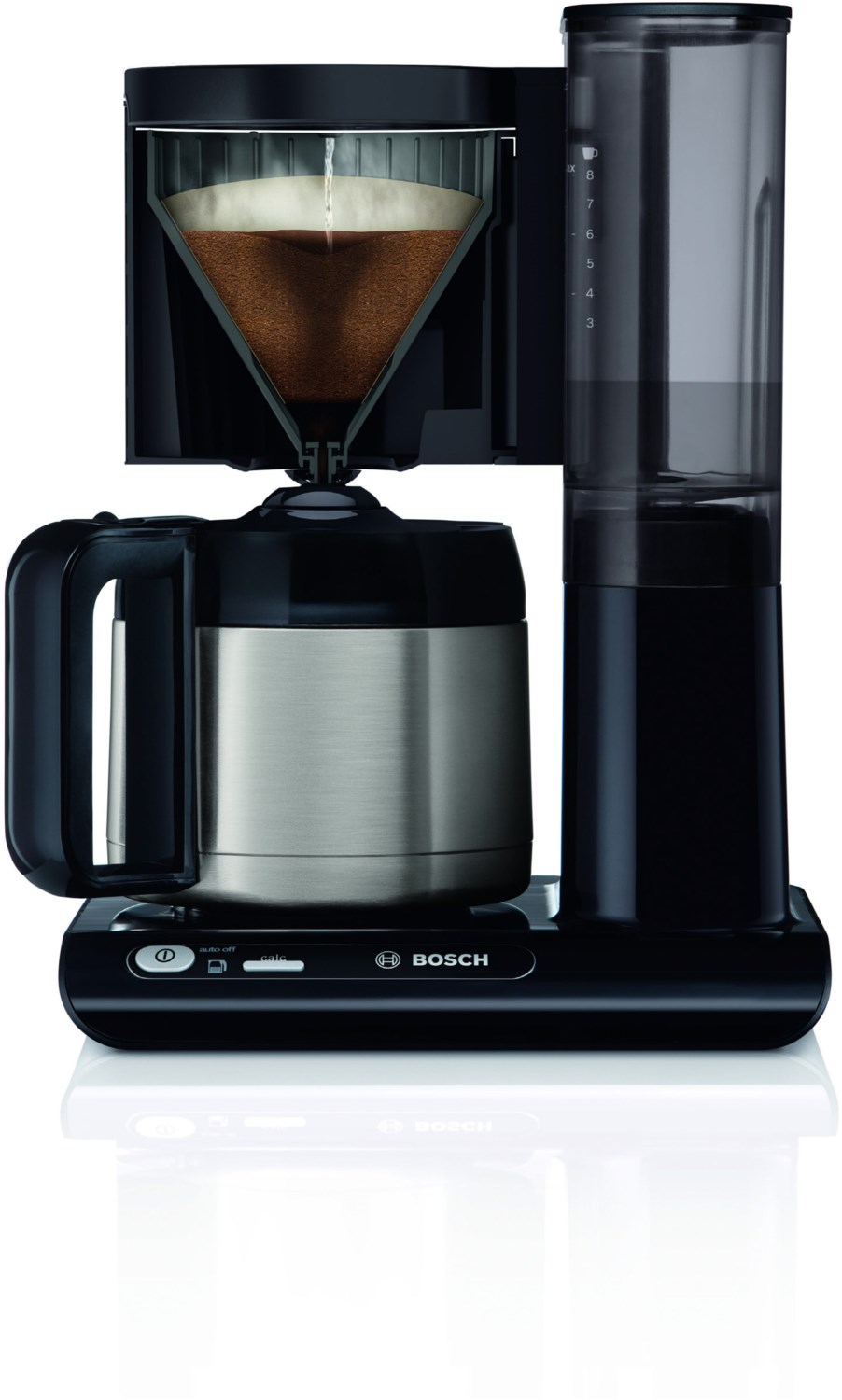 Bosch Styline Filter-Kaffeemaschine mit Edelstahl-Thermokanne 1,1 L schwarz