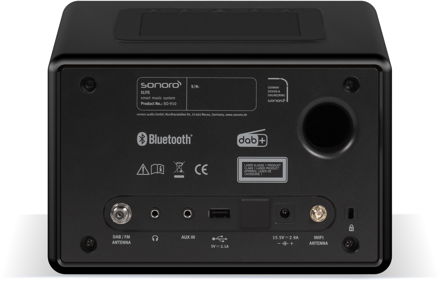 Sonoro Elite CD-Player mit Internetradio und Bluetooth schwarz matt - schwarz