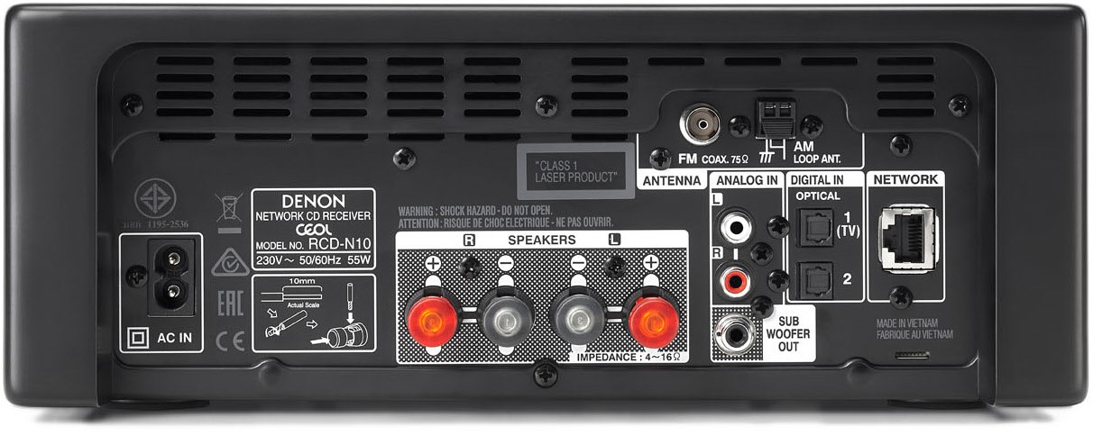 Denon CEOL N 10 Kompakt-Anlage mit Lautsprechern schwarz