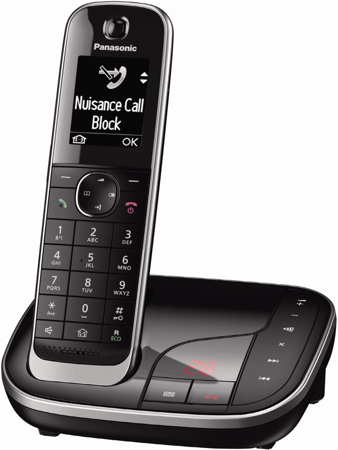 Panasonic KX-TGJ320GB Familien-Telefon mit Anrufbeantworter, schwarz