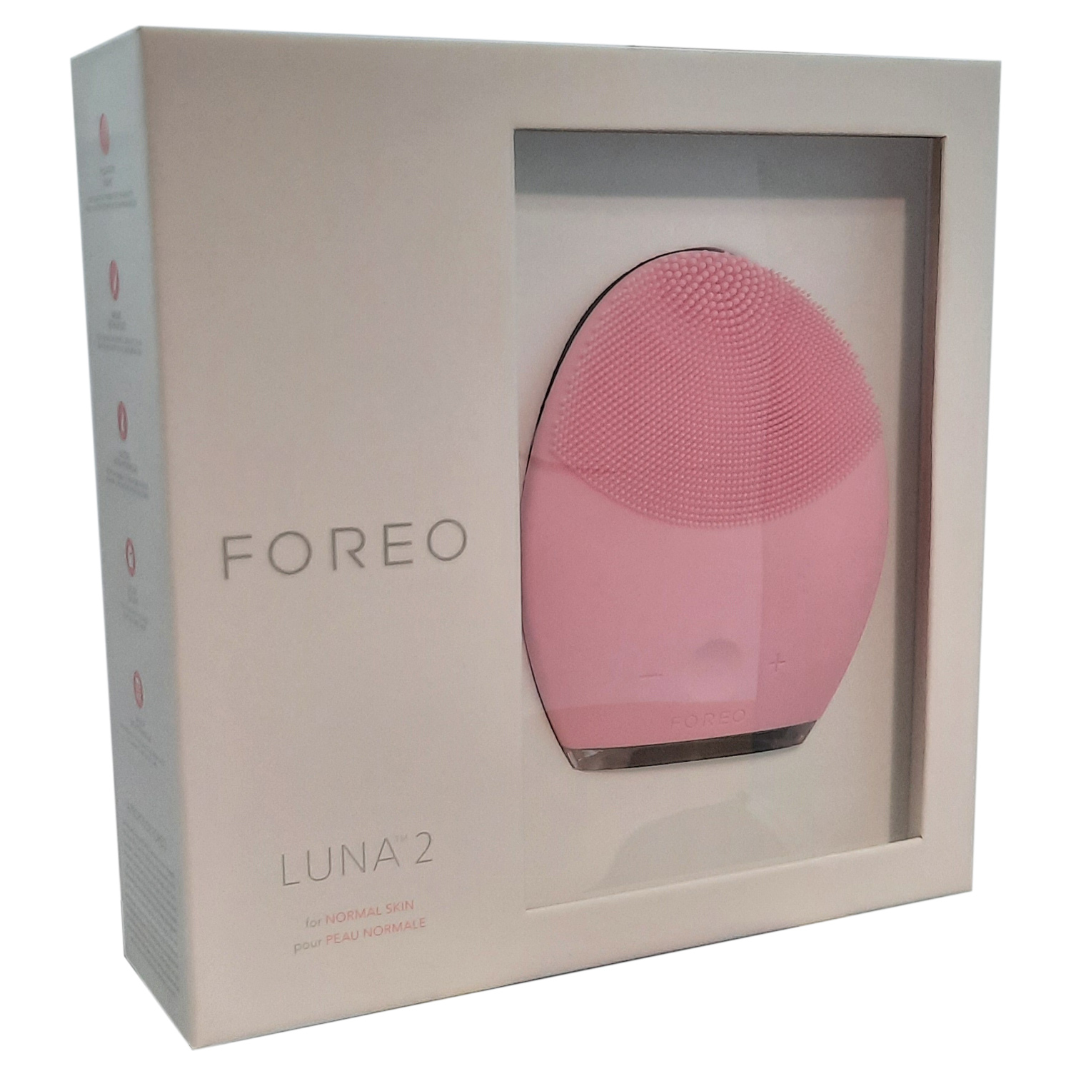 Foreo LUNA 2 elektrische Gesichtsbürste und Anti-Aging Massagegerät, rosa
