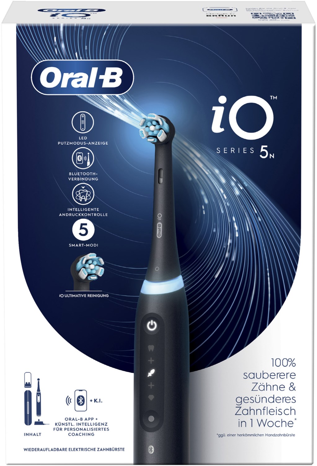 Braun Oral-B iO Series 5N Elektrische Zahnbürste Matt Black