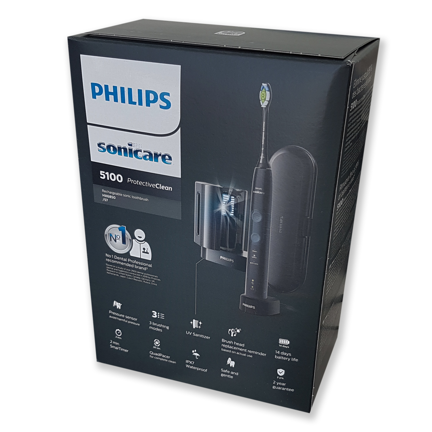 Philips Sonicare ProtectiveClean 5100 HX6850/57 Elektrische Zahnbürste schwarz