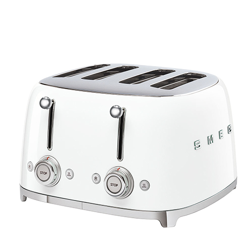 Smeg Toaster 4-Schlitz 50's Retro Style TSF03WHEU Weiß