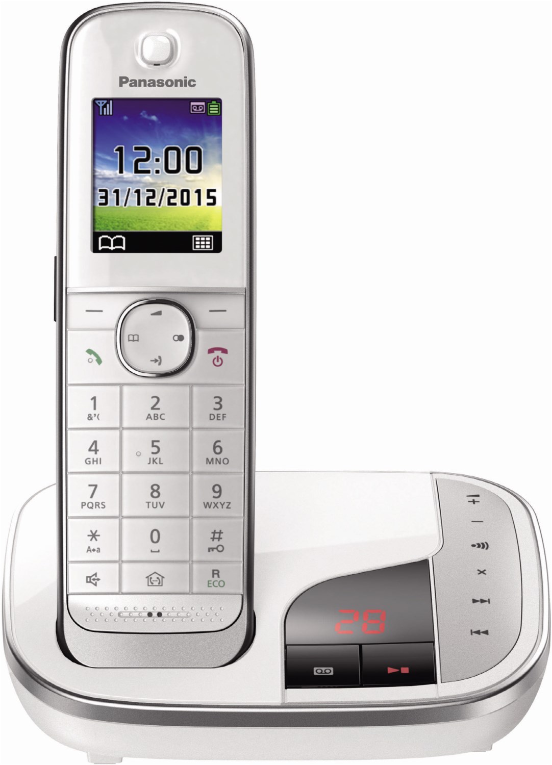 Panasonic KX-TGJ320GW Familien-Telefon mit Anrufbeantworter, weiß