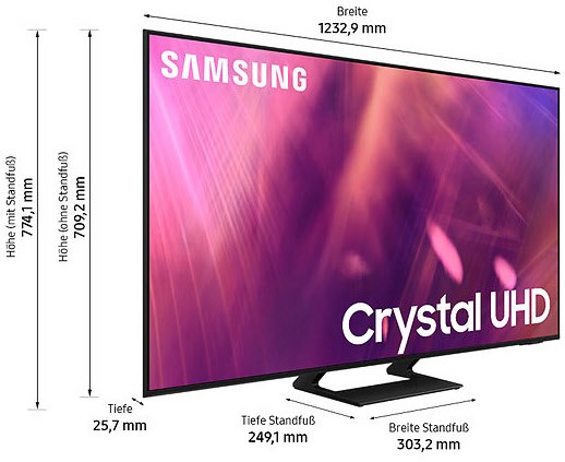 Samsung Chrystal UHD 55 Zoll (138cm) AU9079U 4K LCD Air schwarz