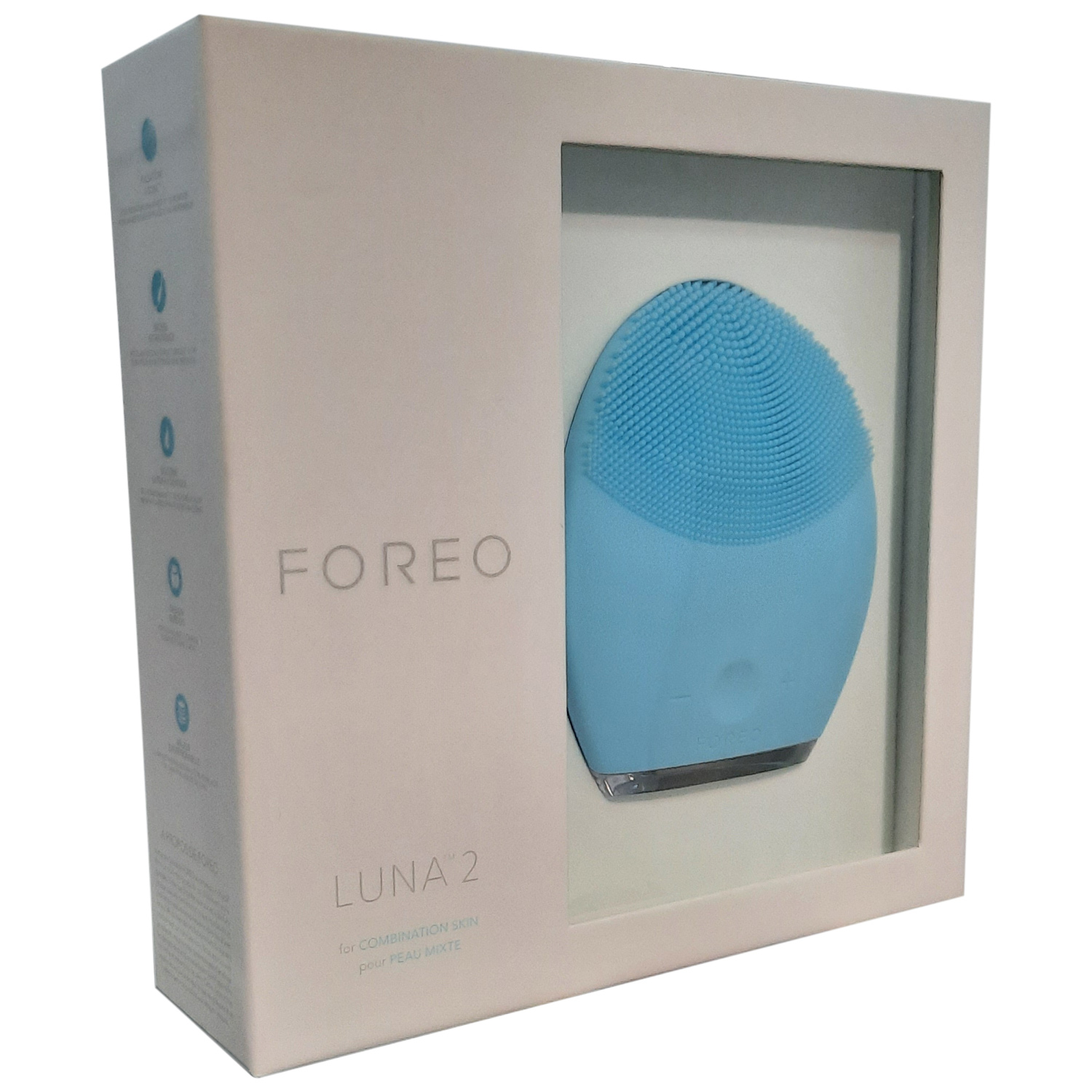 Foreo LUNA 2 elektrische Gesichtsbürste und Anti-Aging Massagegerät, blau