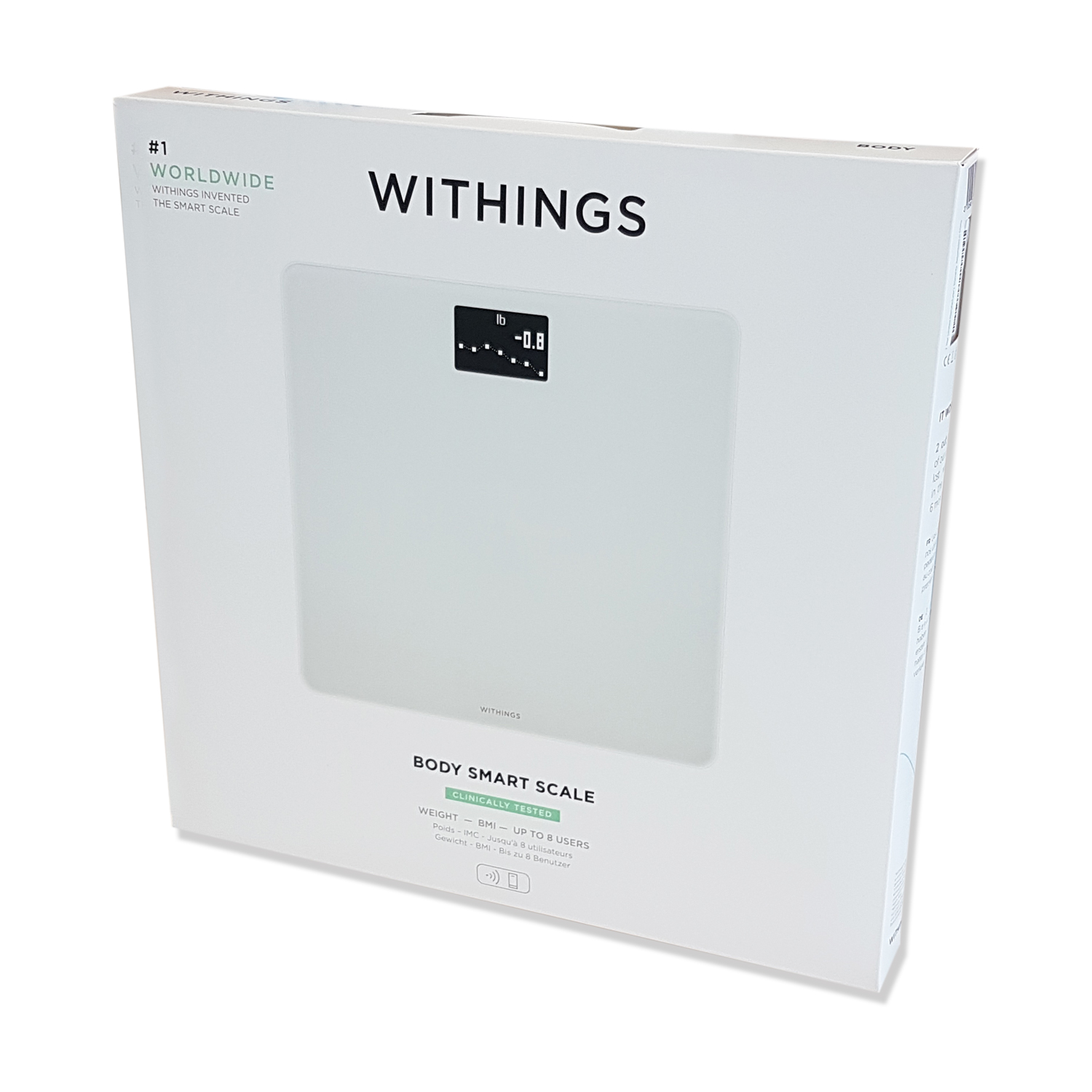 Withings Body WBS-06 White-Inter-All Personenwaage mit BMI Ermittlung weiß