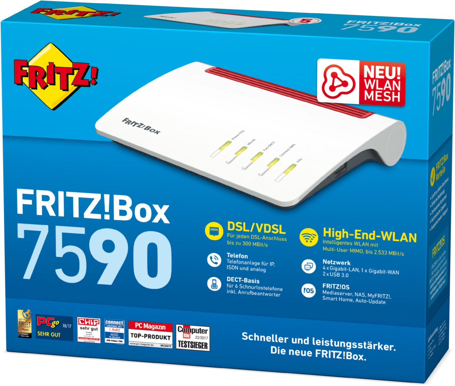 AVM FRITZ!Box 7590 Router WLAN AC+N 4G für Deutschland weiß