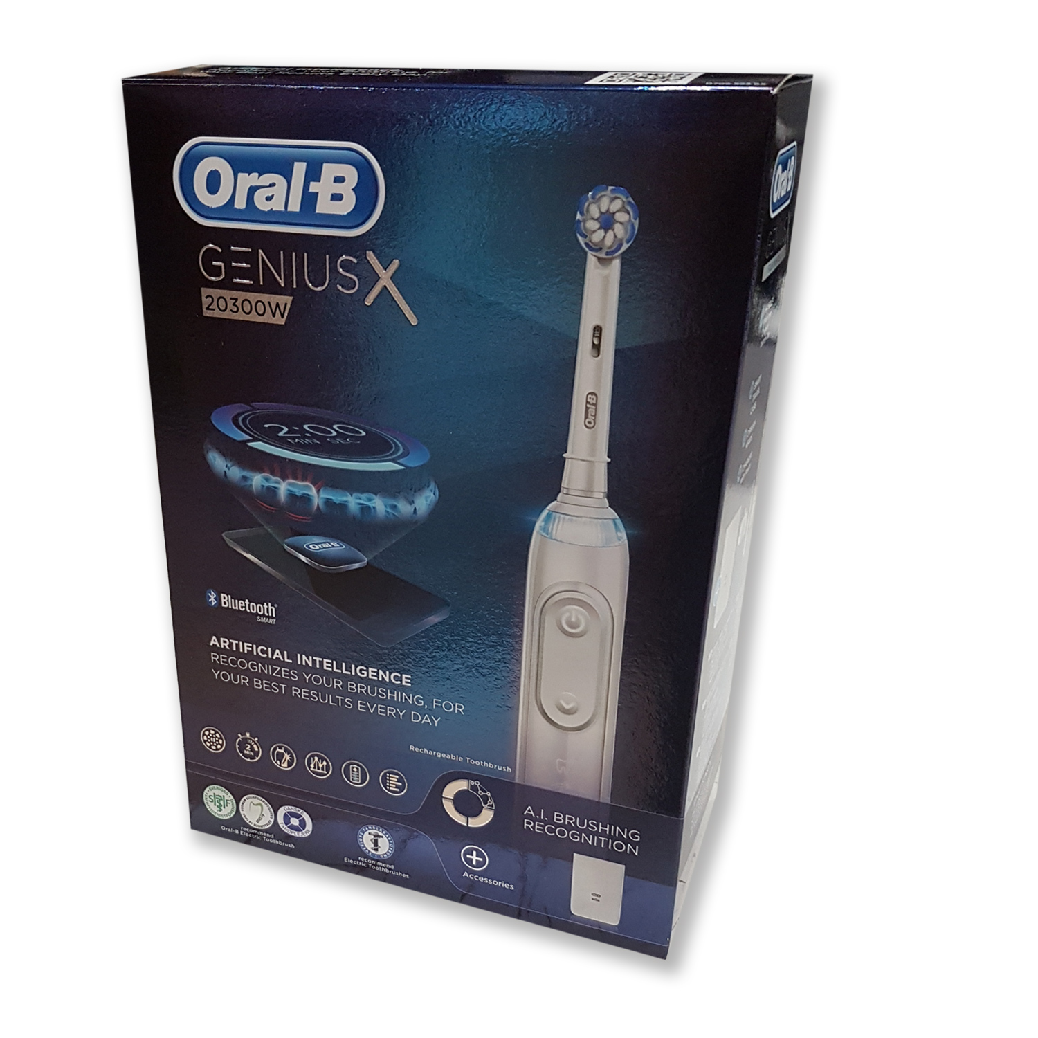 Braun Oral-B Genius X Elektrische Zahnbürste mit Reise-Ladeetui weiß