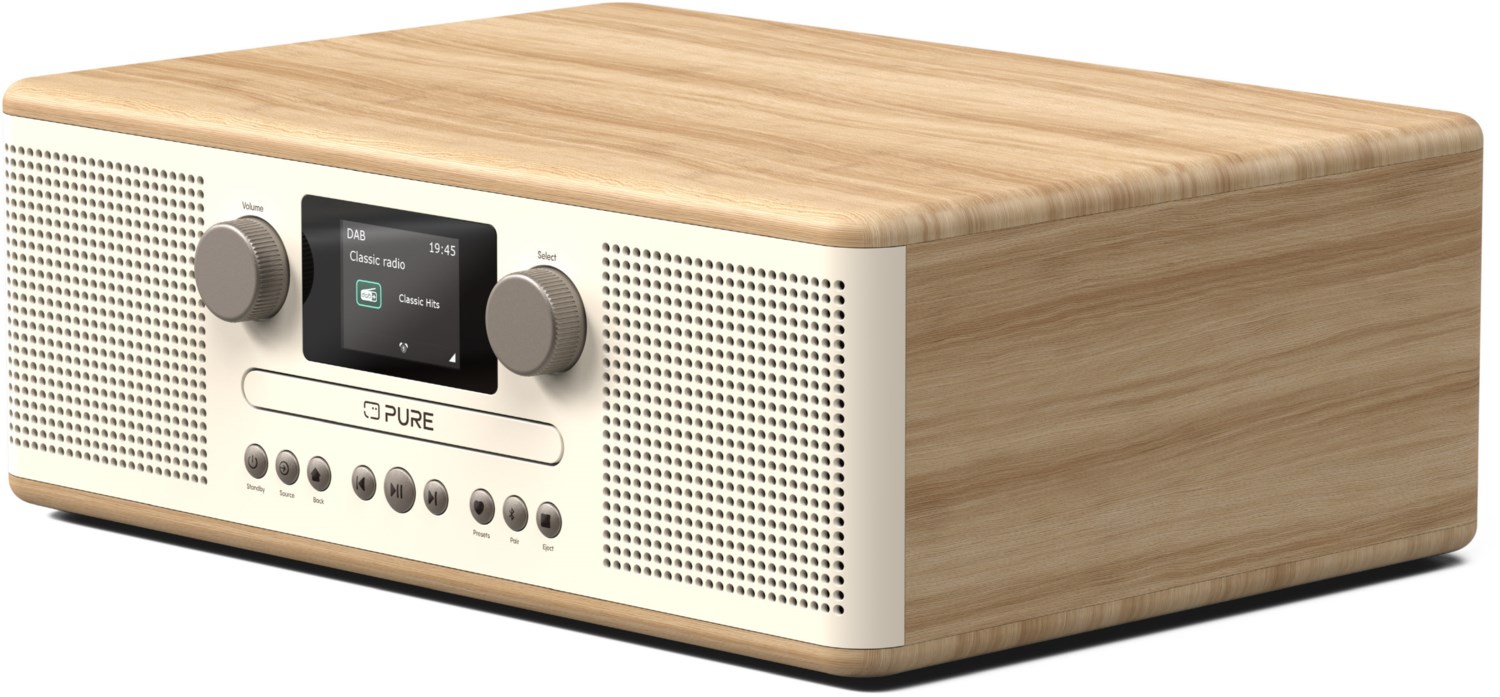 Pure Classic C-D6 Stereo-Anlage white/oak