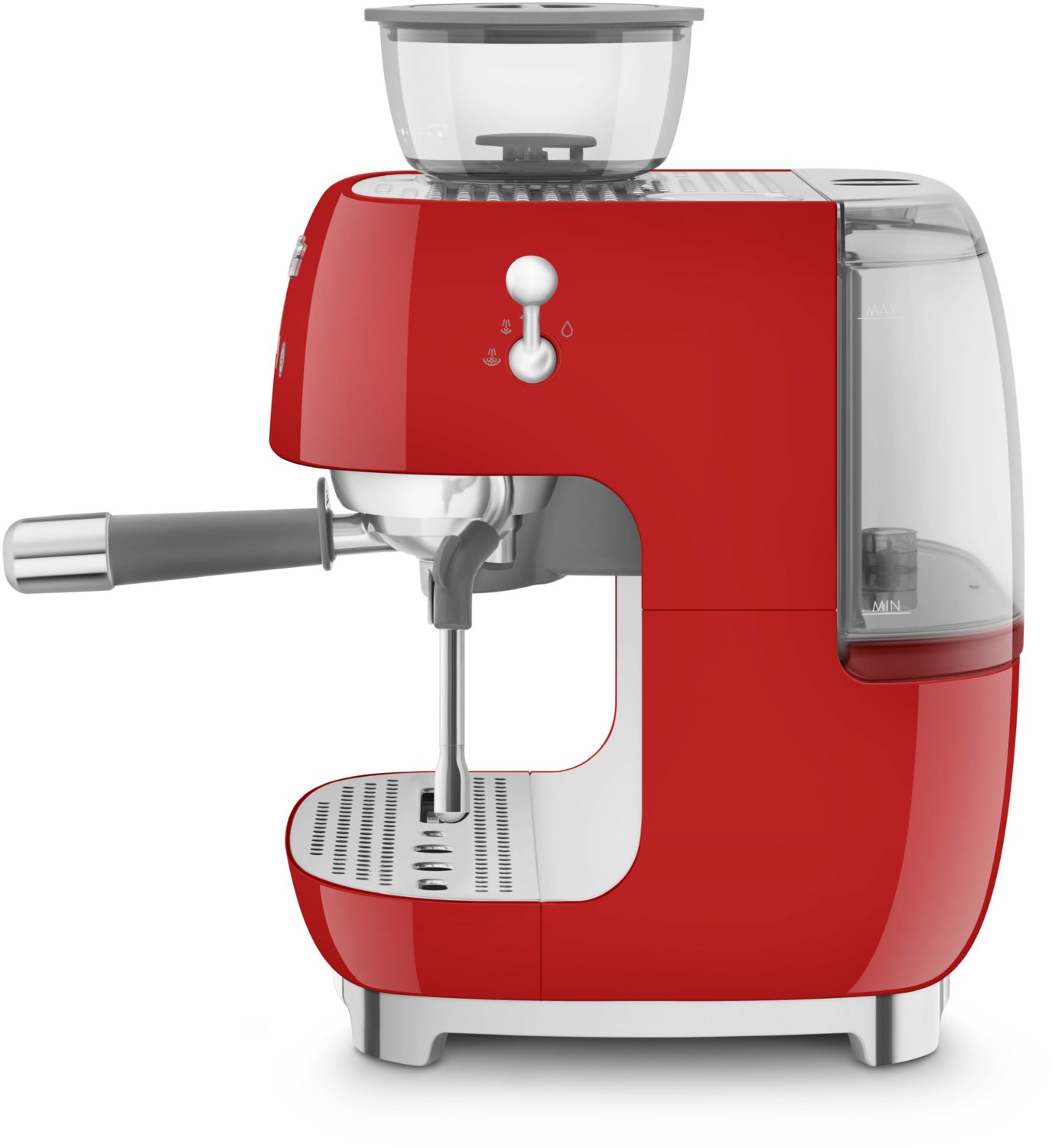 Smeg Espressomaschine EGF03RDEU mit integriertem Mahlwerk rot