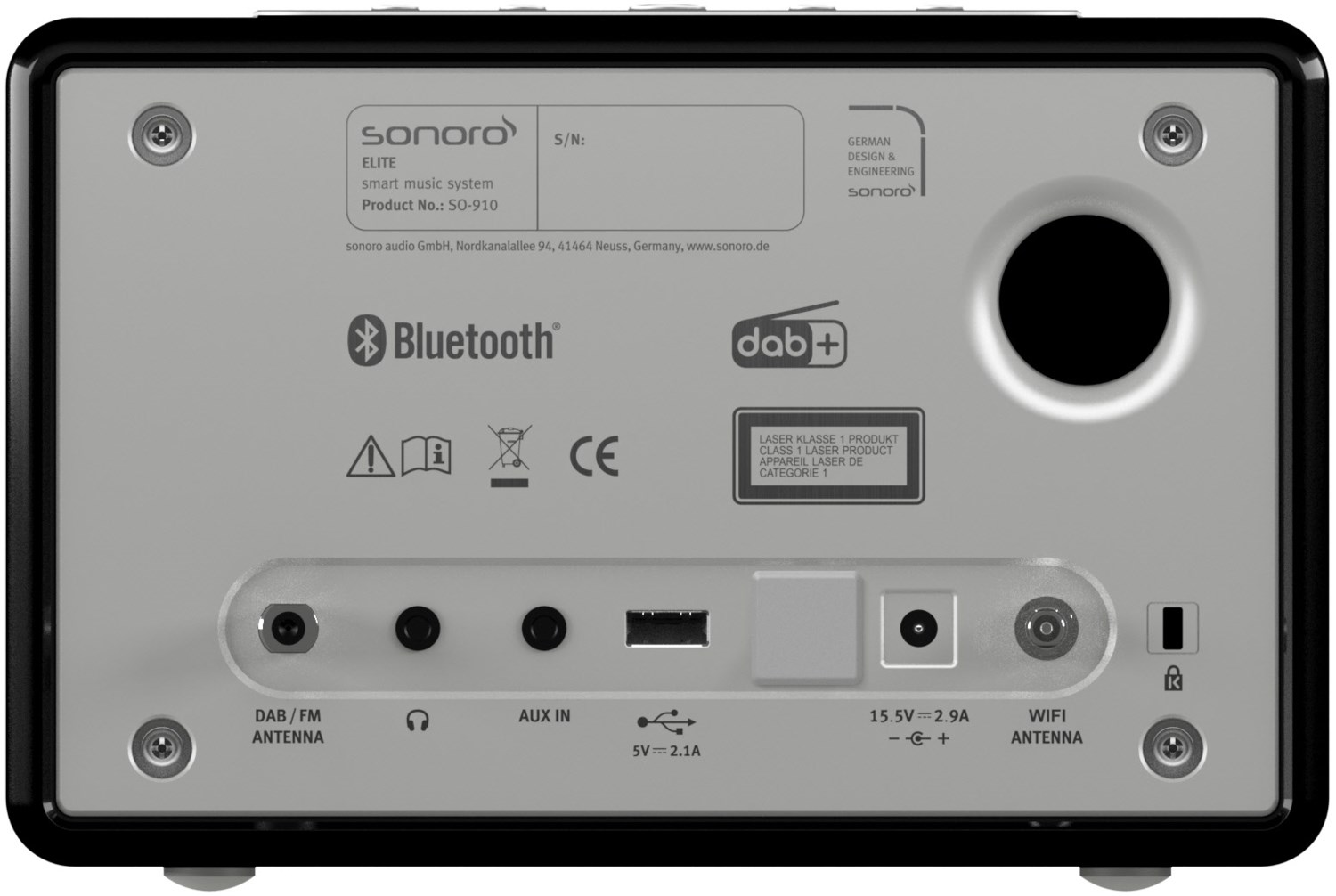 Sonoro Elite CD-Player mit Internetradio und Bluetooth schwarz hochglänzend - silber
