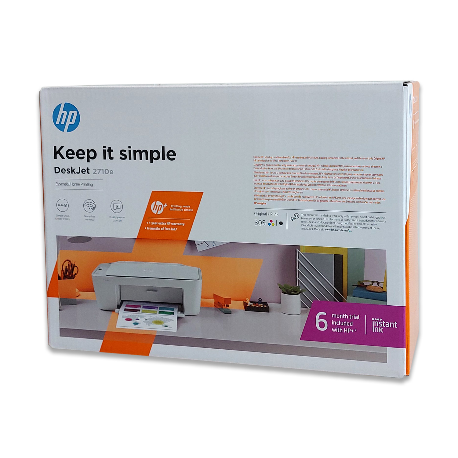 HP DeskJet 2710e Multifunktions-Tintenstrahldrucker, Weiß