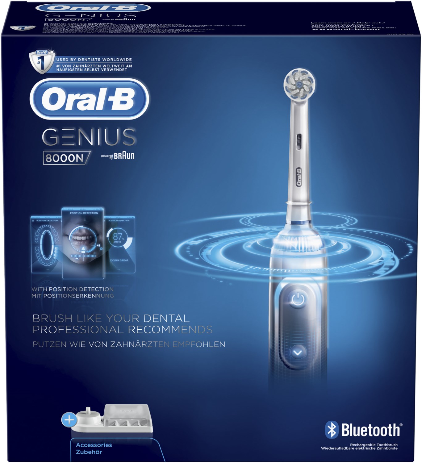 Braun Oral-B Genius 8000N Elektrische Zahnbürste silber