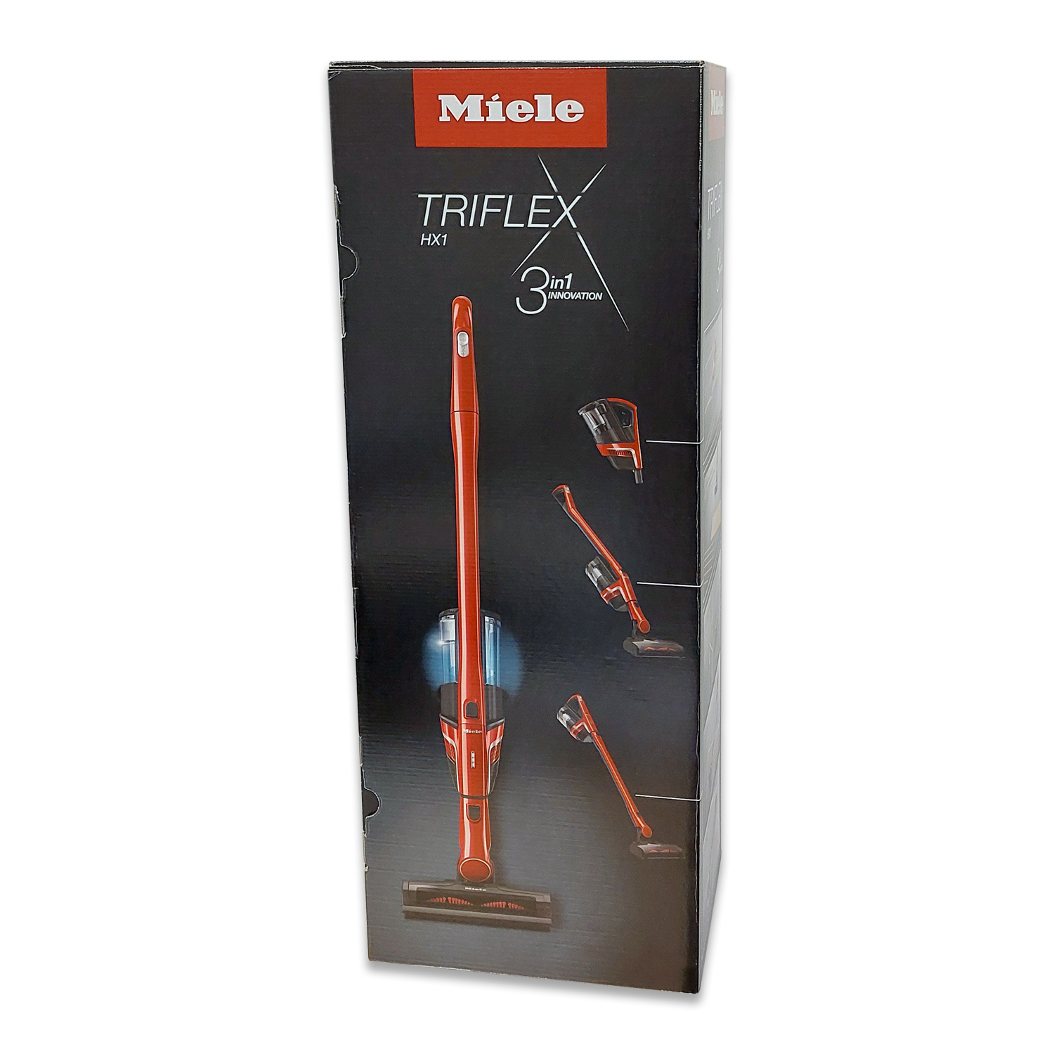 Miele Triflex HX1 mit 3in1-Design, austauschbarem Akku für bis zu 60min. Laufzeit rubinrot