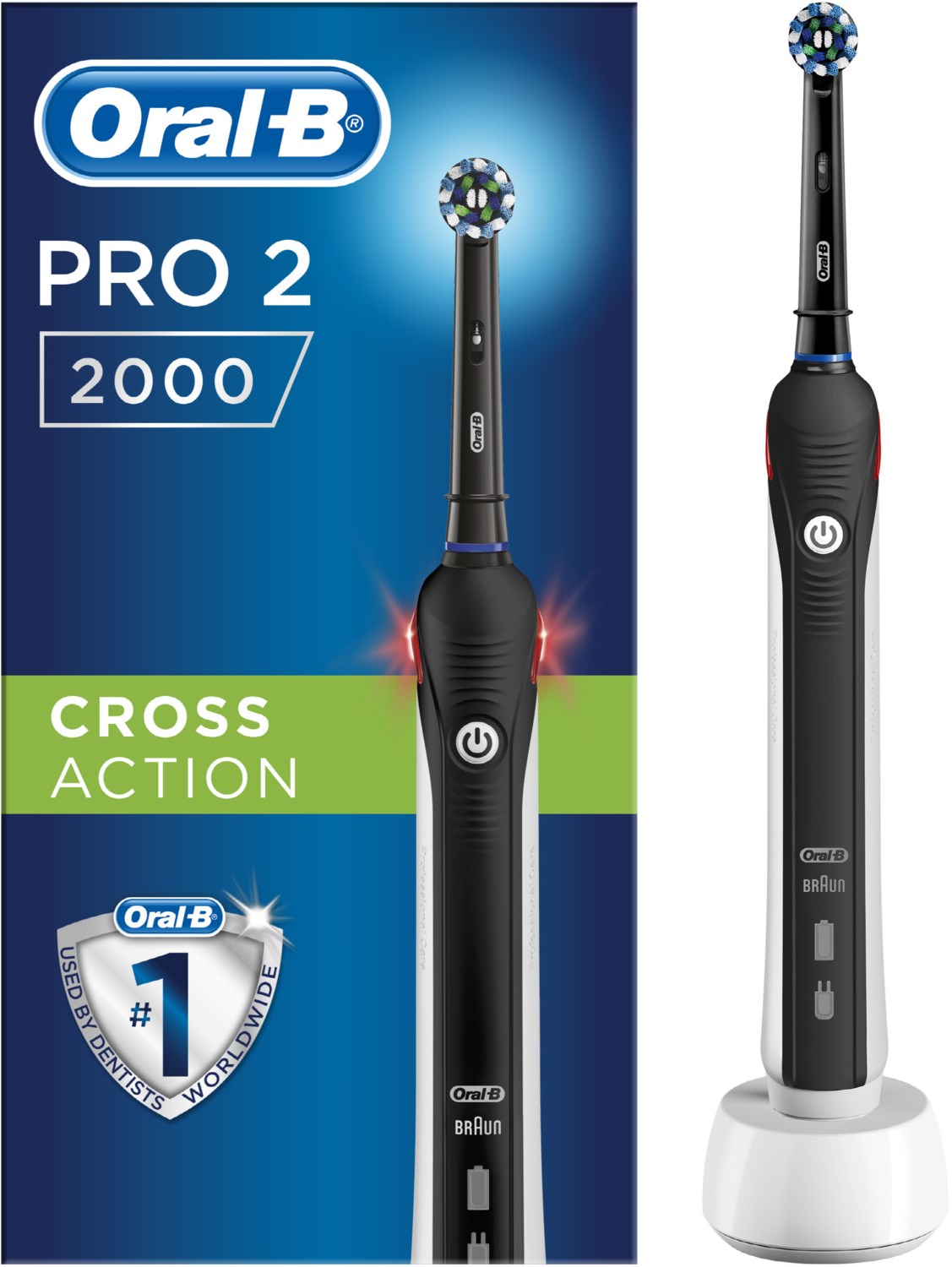 Braun Oral-B Pro 2 - 2000 Elektrische Zahnbürste schwarz