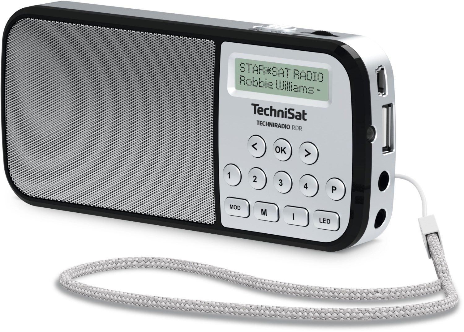 TechniSat TECHNIRADIO RDR Portables DAB+/UKW-Taschenradio silber