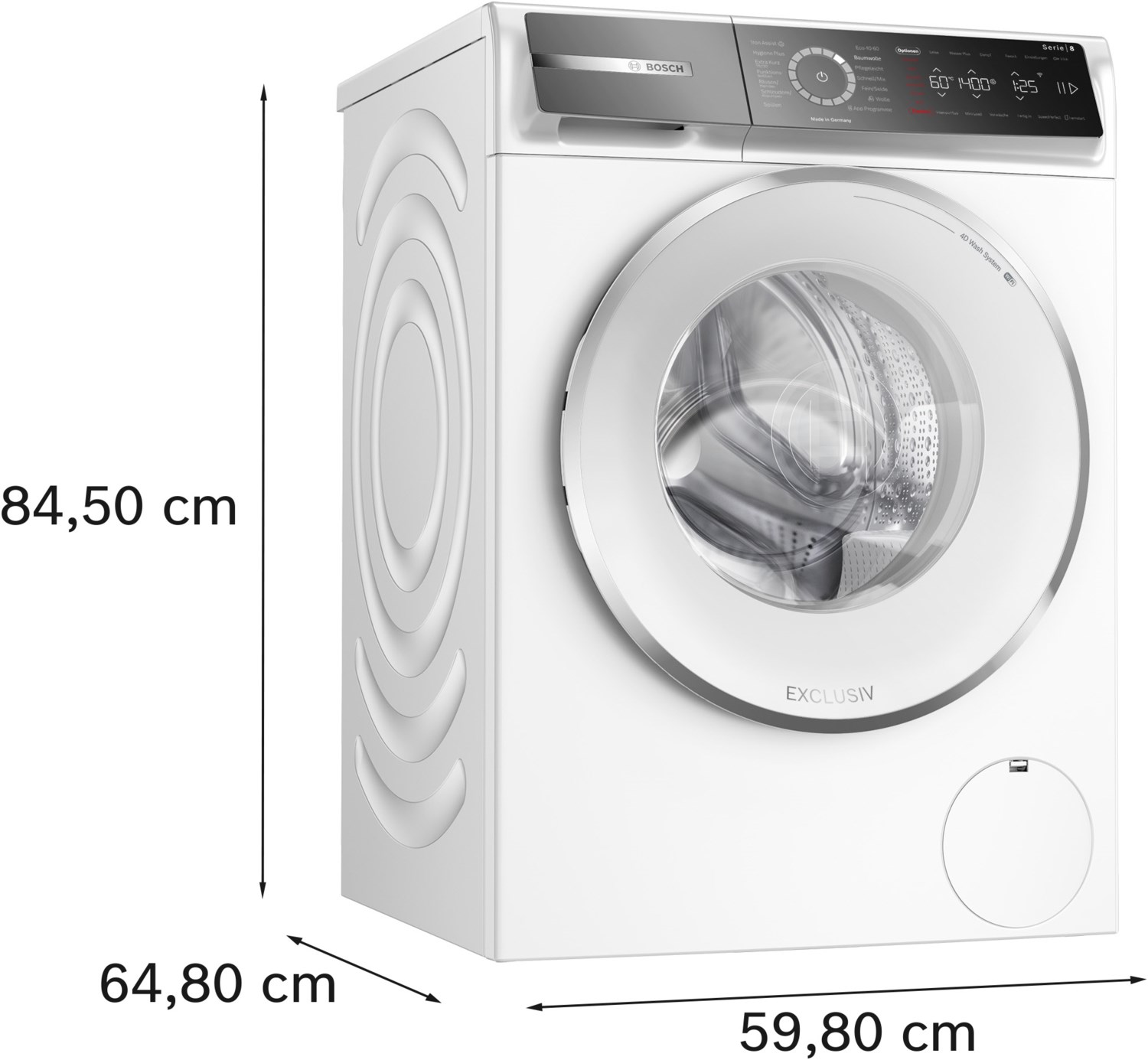 Bosch Serie 8 Waschmaschine 9 kg 1400 U/min. schwarz
