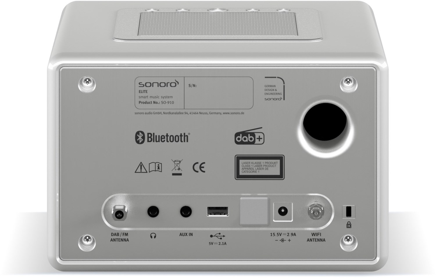 Sonoro Elite CD-Player mit Internetradio und Bluetooth silber hochglänzend - silber