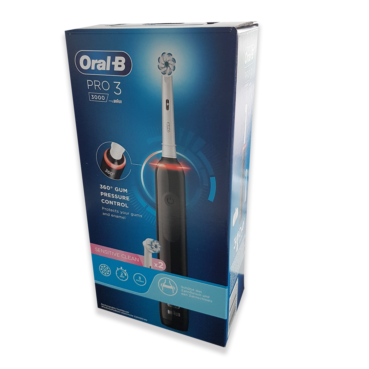 Oral-B Pro 3 3000 Sensitive Clean Elektrische Zahnbürste schwarz