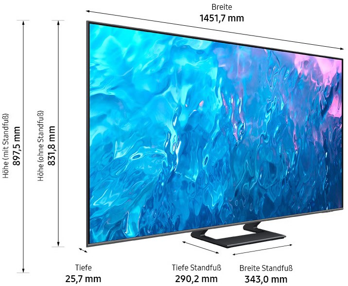 Samsung QLED TV UHD 4K 65 Zoll (165 cm) schwarz