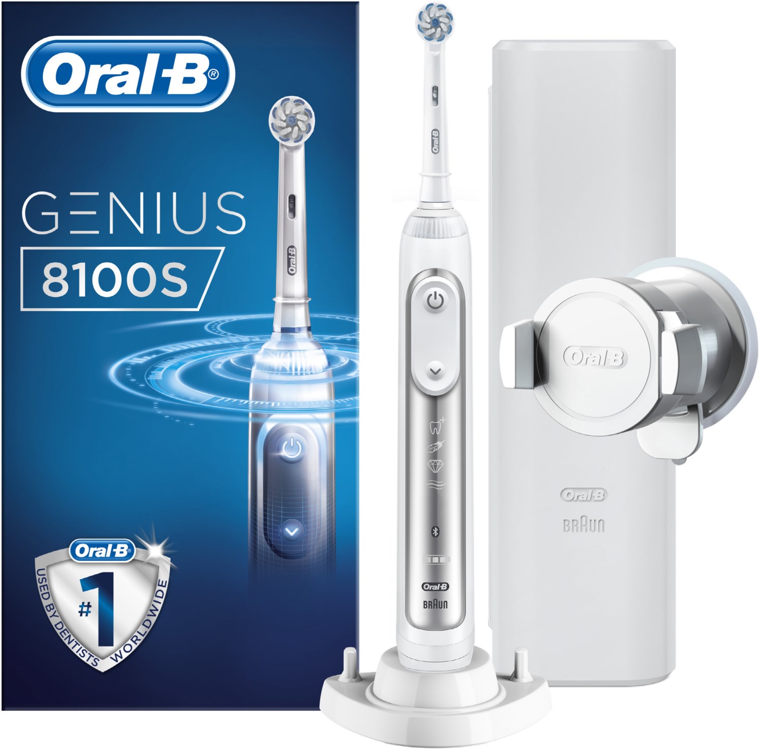 Braun Oral-B Genius 8100S Elektrische Zahnbürste silber