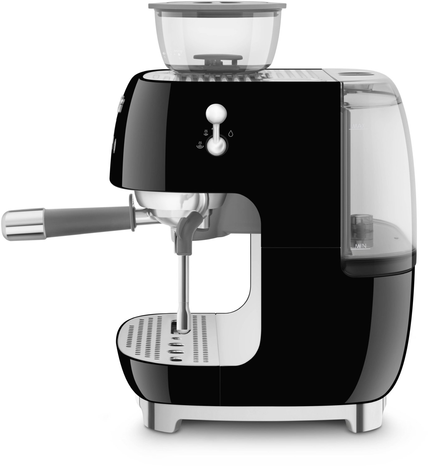 Smeg Espressomaschine EGF03BLEU mit integriertem Mahlwerk schwarz