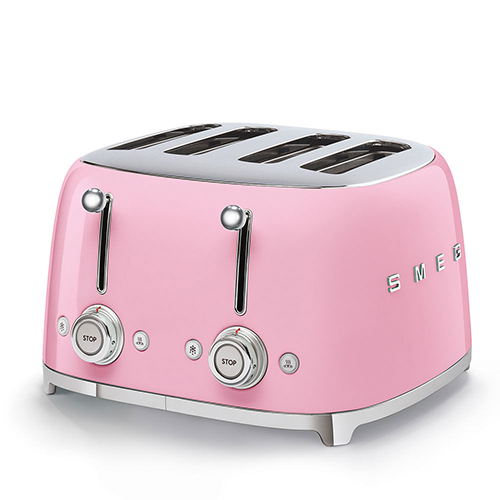Smeg Toaster 4-Schlitz 50's Retro Style TSF03PKEU Cadillac Pink