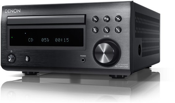Denon D-M41 FM/DAB/CD Receiver, Bluetooth, mit Lautsprechern,schwarz/schwarz