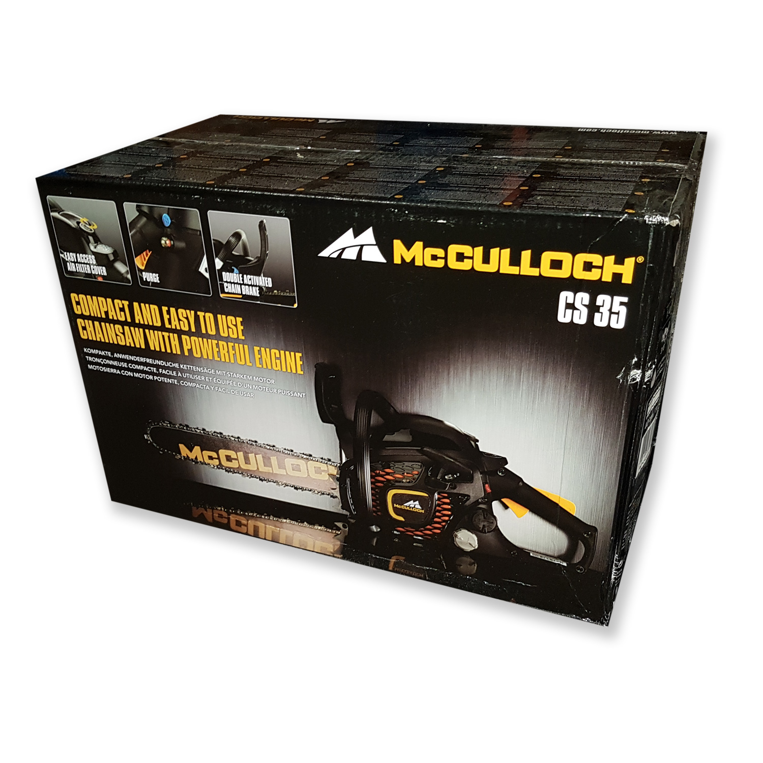 McCulloch Cs35 Benzin-Kettensäge 35 cm schwarz/gelb