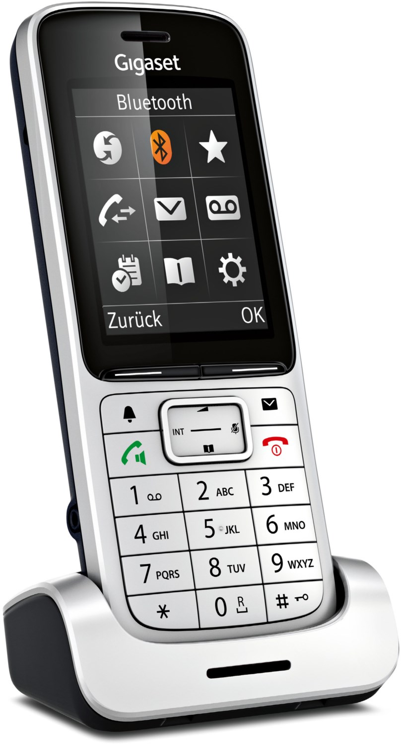 Gigaset SL450HX Schnurloses Telefon analog, platin/schwarz