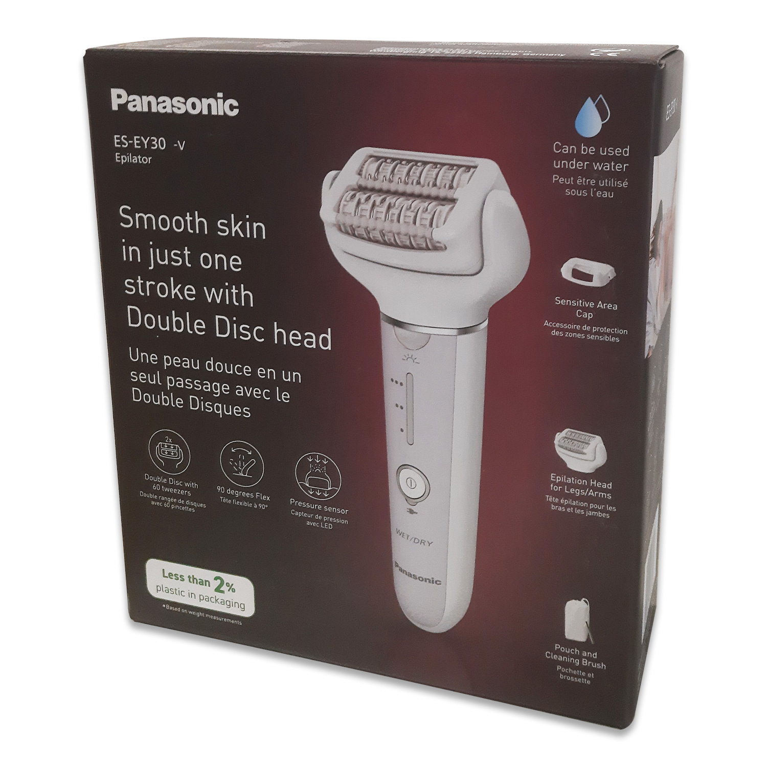 Panasonic ES-EY30-V503 Nass/Trockenepilierer 90° schwenkbarer Kopf weiß