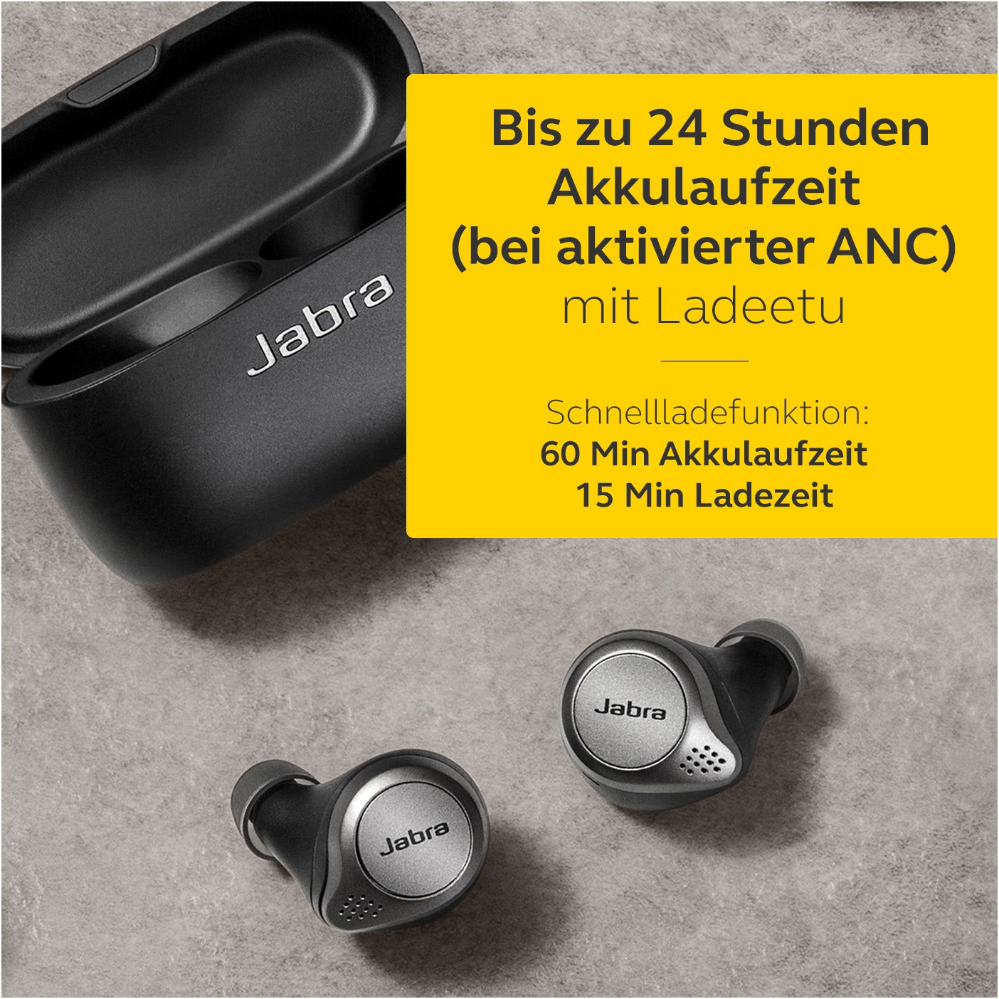 Jabra Elite 75t True Wireless Bluetooth Kopfhörer titanium black