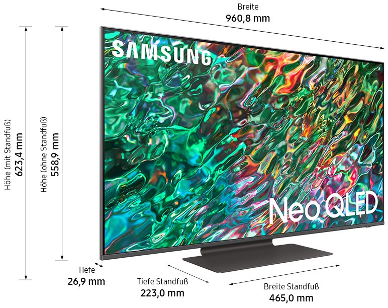 Samsung QLED-TV 43 Zoll (108 cm) QN93B carbon silber