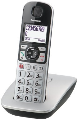 Panasonic KX-TGE510GS schnurloses Senioren-Telefon silber