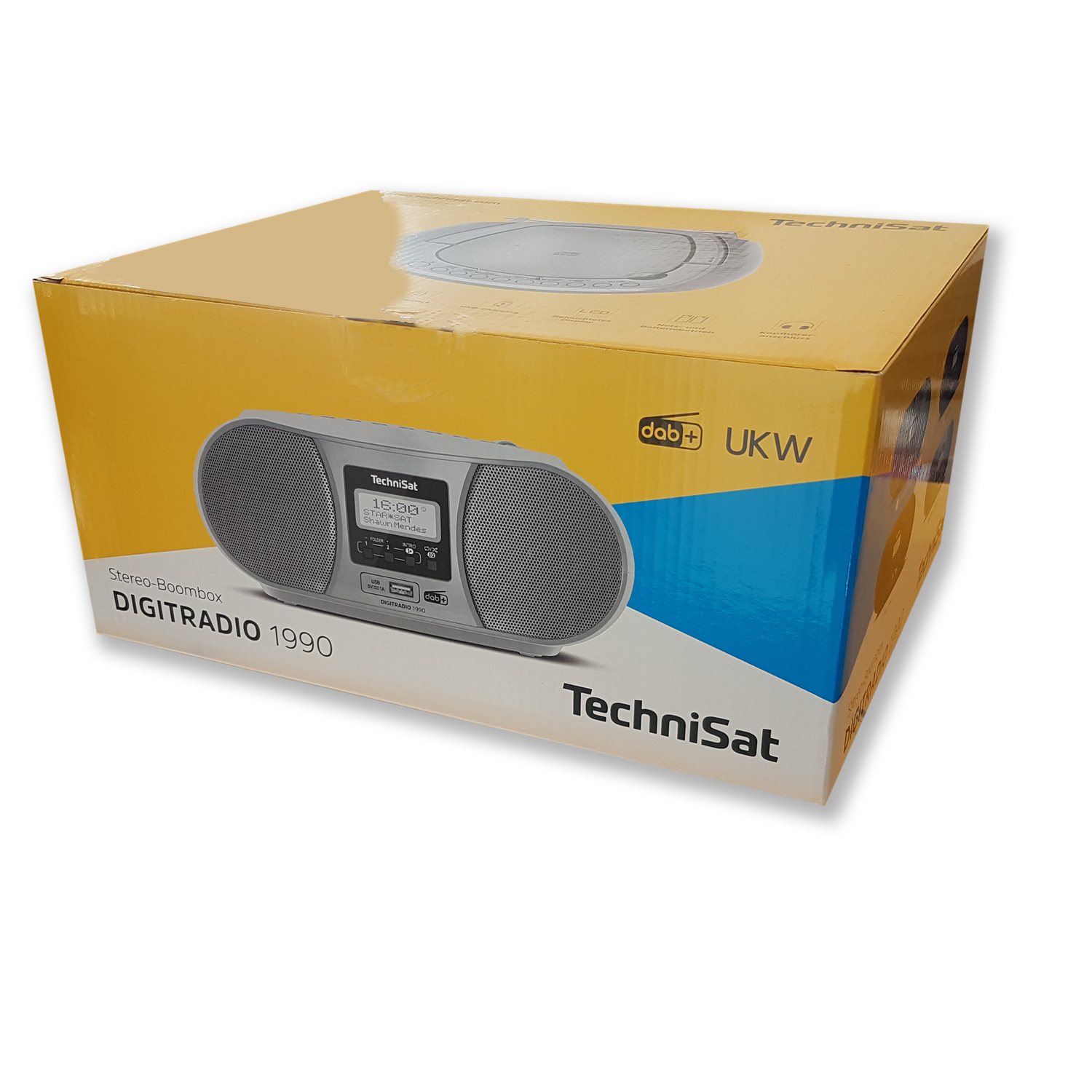 TechniSat DigitRadio 1990 - Stereo-Boombox mit DAB+ Radio silber