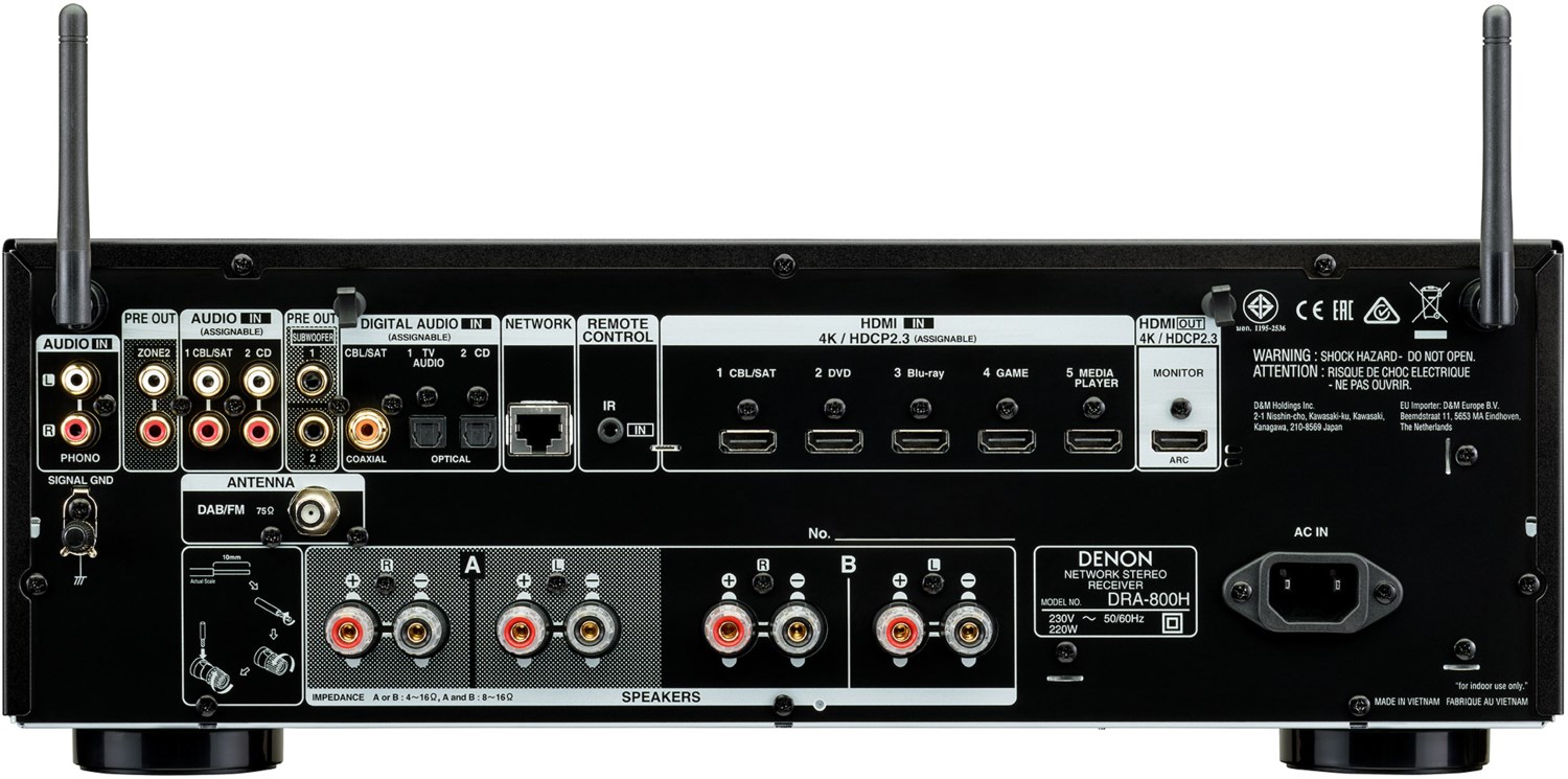 Denon DRA-800H 2ch Network Receiver, schwarz