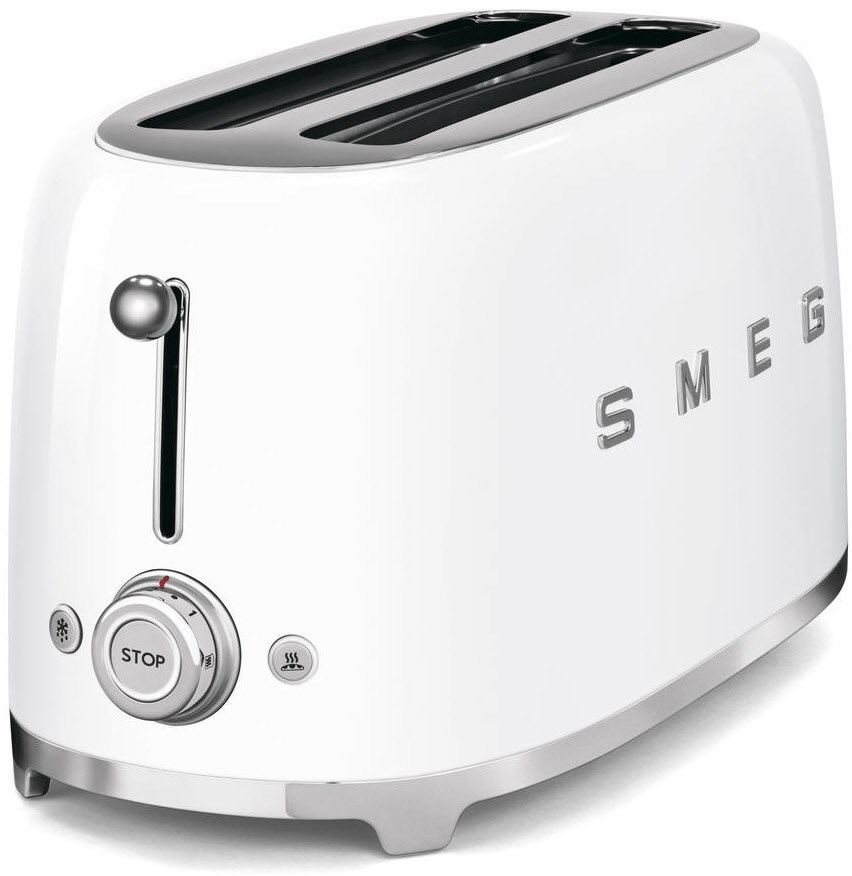 Smeg Toaster 2-Schl. Lang 50's Retro Style TSF02WHEU Weiß