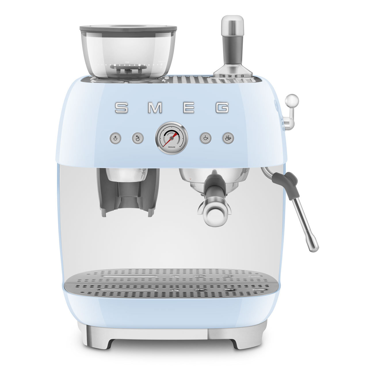 Smeg Espressomaschine EGF03PBEU mit integriertem Mahlwerk pastellblau