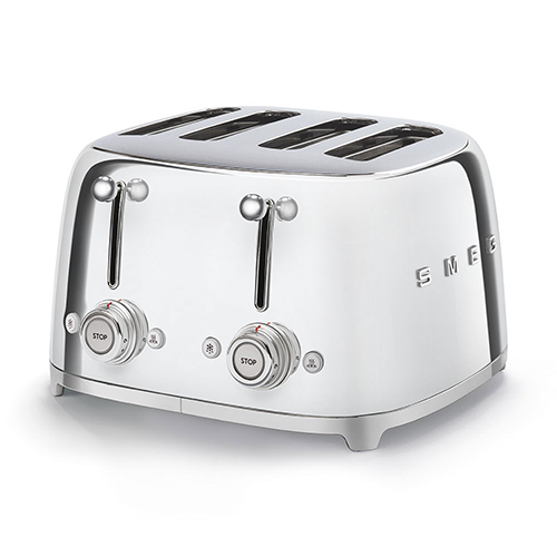 Smeg Toaster 4-Schlitz 50's Retro Style TSF03SSEU Edelstahl